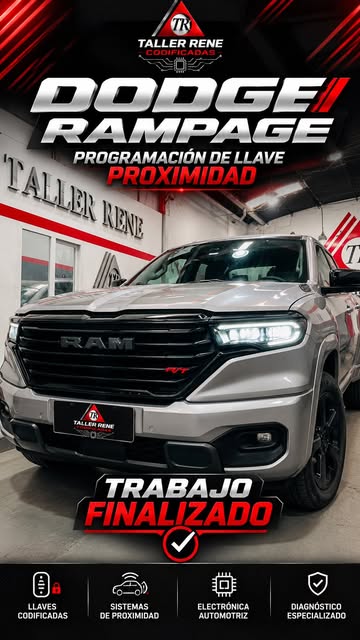 Dodge Rampage con programación de llave de proximidad, trabajo finalizado en Taller René