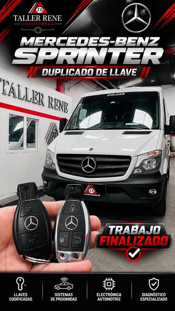 Mercedes-Benz Sprinter con duplicado de llave, trabajo finalizado en Taller René